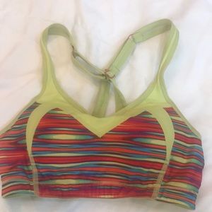 Moving comfort sport bra striped XS
